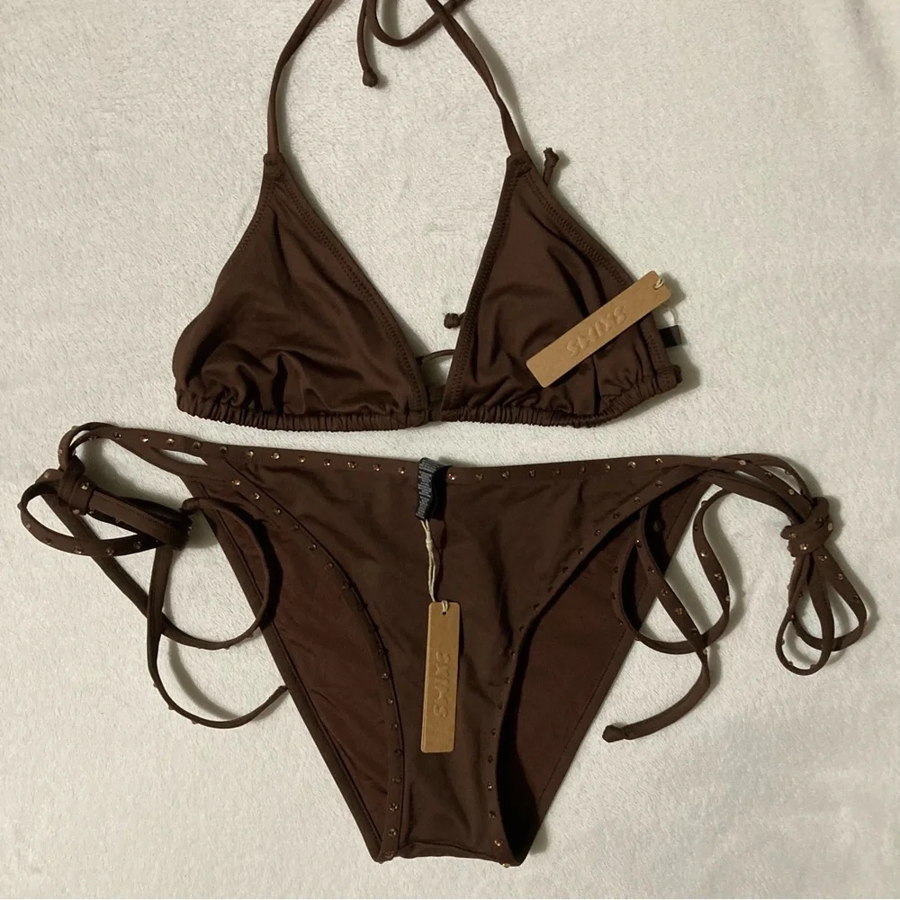 112. SKIMS Rhinestone Bikini SET!! L